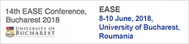 EASE: 8-10 June, 2018, University of Bucharest, Roumania